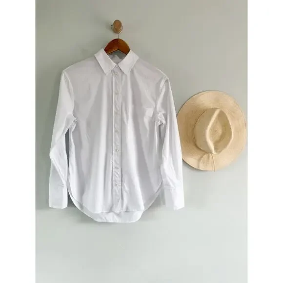 Madewell | NWT | Relaxed Button-Up Shirt in Eyelet White | Sz XXS - Picture 2 of 10